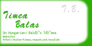 timea balas business card